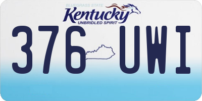 KY license plate 376UWI
