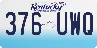 KY license plate 376UWQ