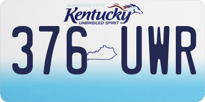KY license plate 376UWR