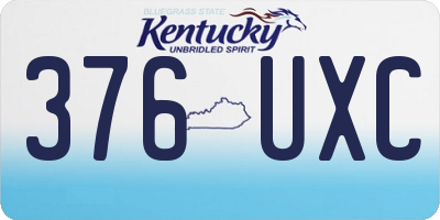 KY license plate 376UXC