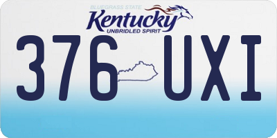 KY license plate 376UXI