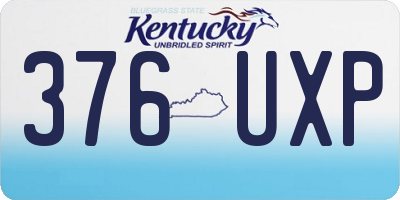 KY license plate 376UXP