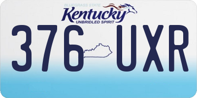 KY license plate 376UXR