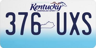 KY license plate 376UXS
