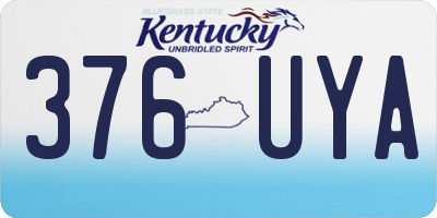 KY license plate 376UYA