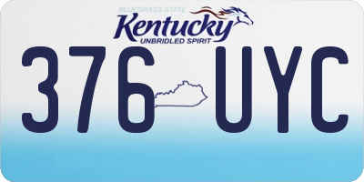 KY license plate 376UYC