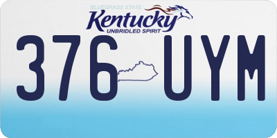 KY license plate 376UYM
