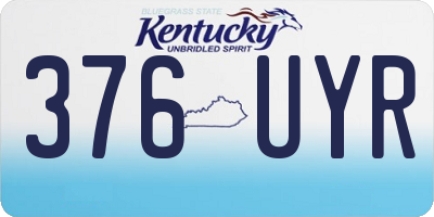KY license plate 376UYR