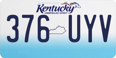 KY license plate 376UYV