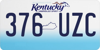 KY license plate 376UZC