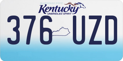 KY license plate 376UZD