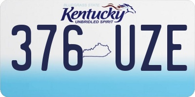 KY license plate 376UZE