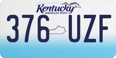 KY license plate 376UZF