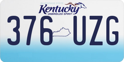 KY license plate 376UZG