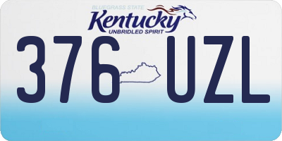 KY license plate 376UZL