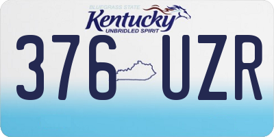 KY license plate 376UZR