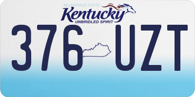KY license plate 376UZT