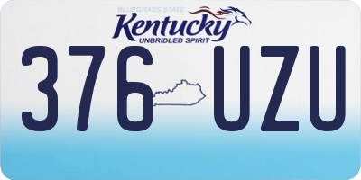 KY license plate 376UZU