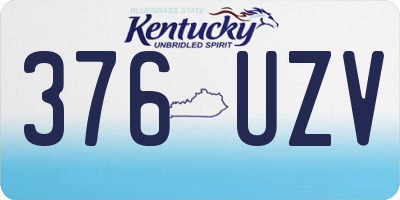 KY license plate 376UZV