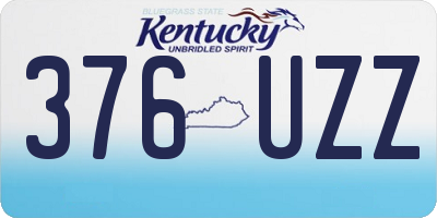 KY license plate 376UZZ