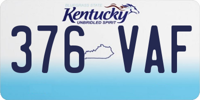 KY license plate 376VAF