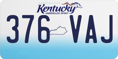 KY license plate 376VAJ