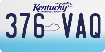 KY license plate 376VAQ