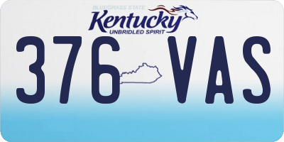 KY license plate 376VAS