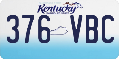 KY license plate 376VBC