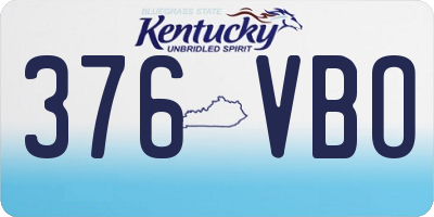 KY license plate 376VBO