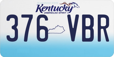KY license plate 376VBR