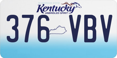 KY license plate 376VBV