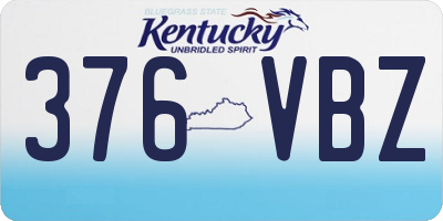 KY license plate 376VBZ