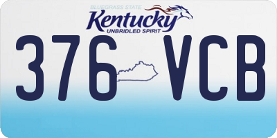 KY license plate 376VCB