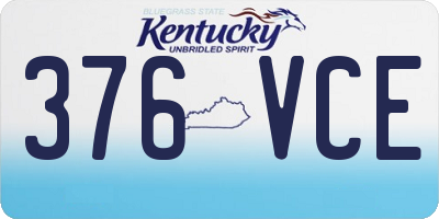 KY license plate 376VCE
