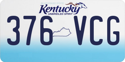 KY license plate 376VCG