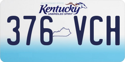 KY license plate 376VCH