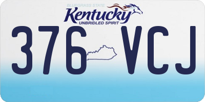 KY license plate 376VCJ