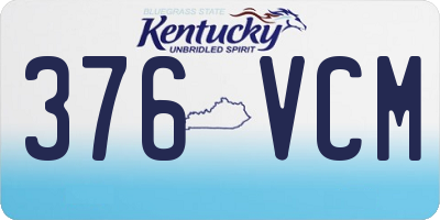 KY license plate 376VCM