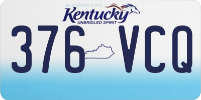 KY license plate 376VCQ