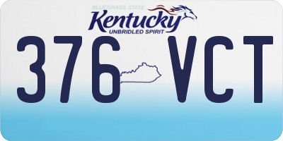 KY license plate 376VCT