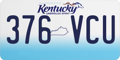 KY license plate 376VCU