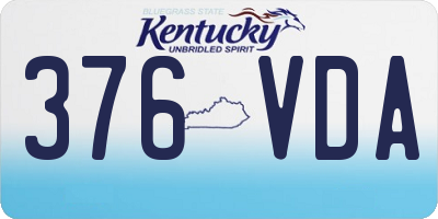 KY license plate 376VDA