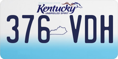 KY license plate 376VDH