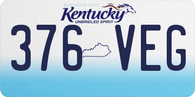 KY license plate 376VEG