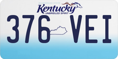 KY license plate 376VEI