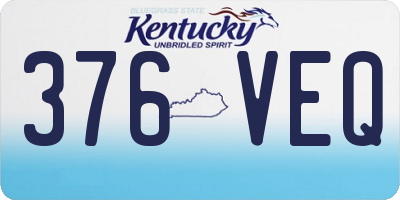 KY license plate 376VEQ