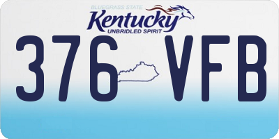 KY license plate 376VFB