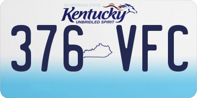 KY license plate 376VFC