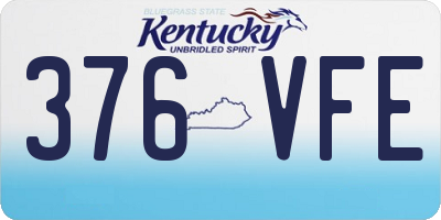KY license plate 376VFE